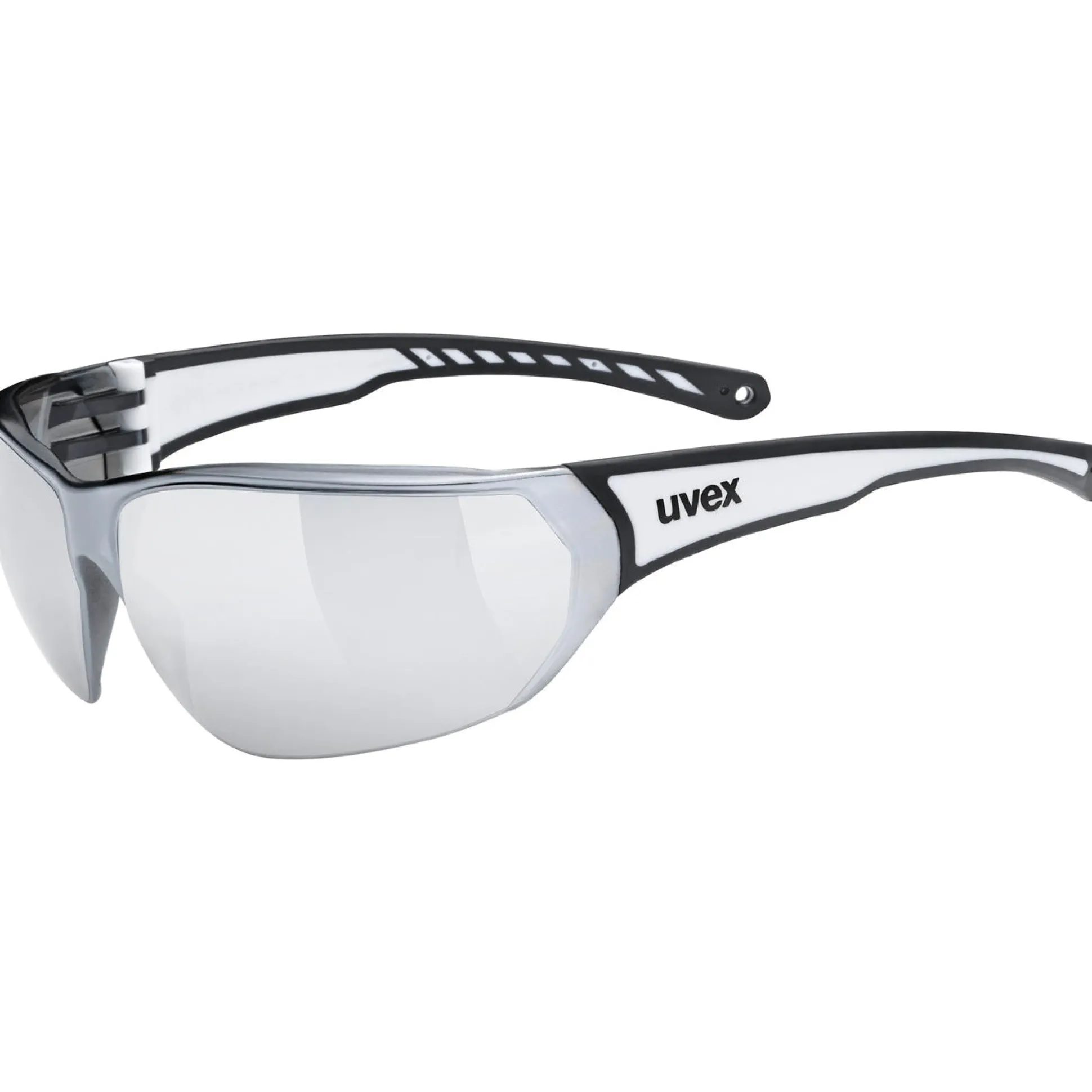 Occhiali Uvex Sportstyle 204 - Bianco Nero Mirror Silver