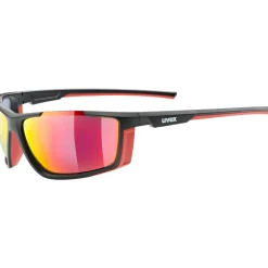 Occhiali Uvex Sportstyle 310 - Black Red Mirror red
