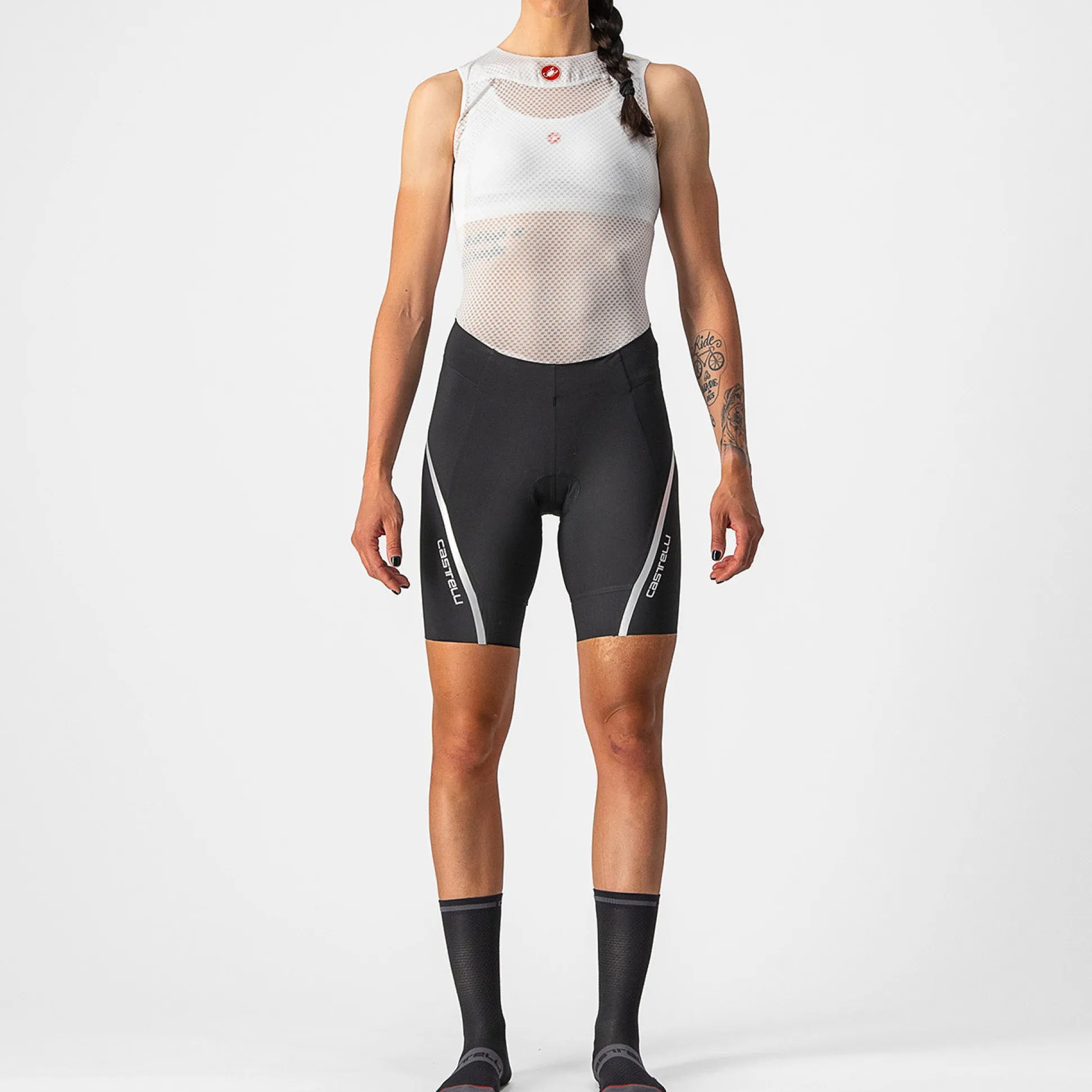 Pantaloncini donna Castelli Velocissima 3 - Nero grigio