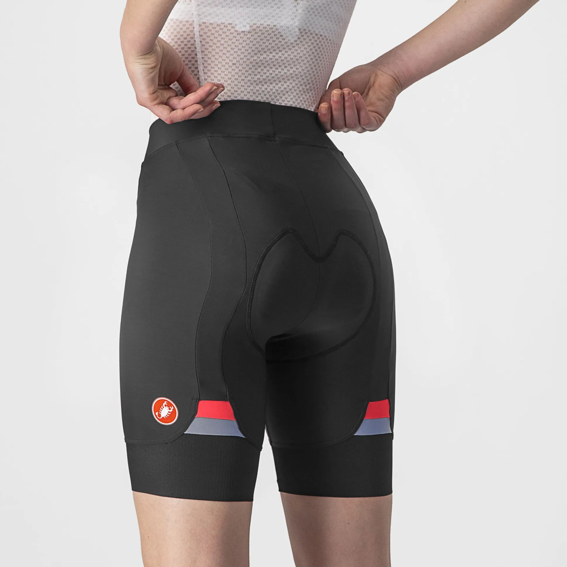 Pantaloncini donna Castelli Prima - Nero rosa