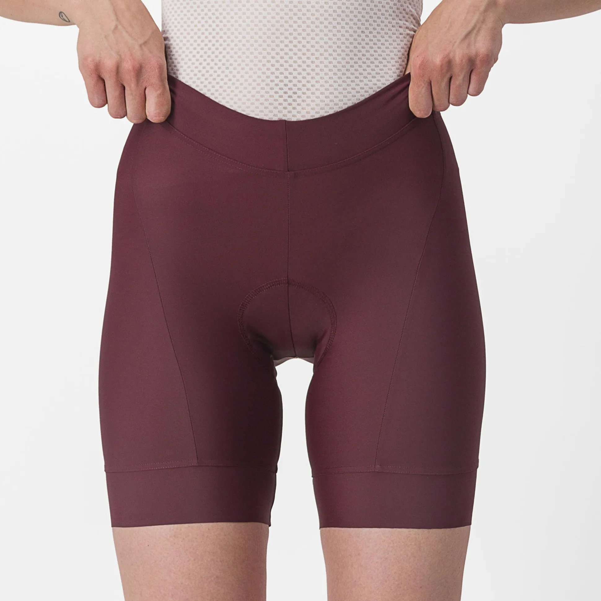 Pantaloncini donna Castelli Prima - Bordeaux
