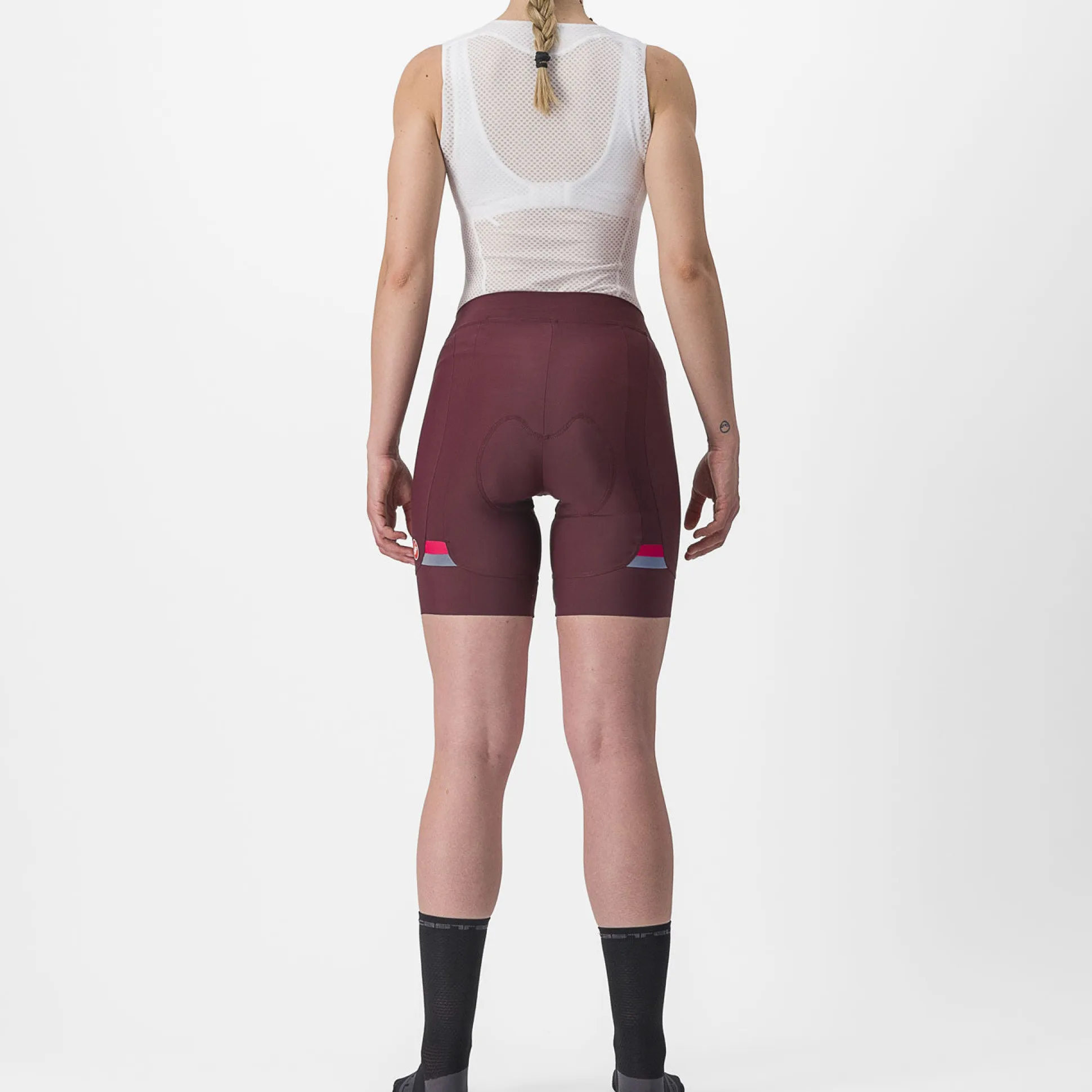 Pantaloncini donna Castelli Prima - Bordeaux