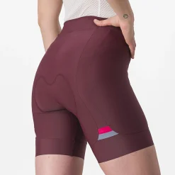 Pantaloncini donna Castelli Prima - Bordeaux