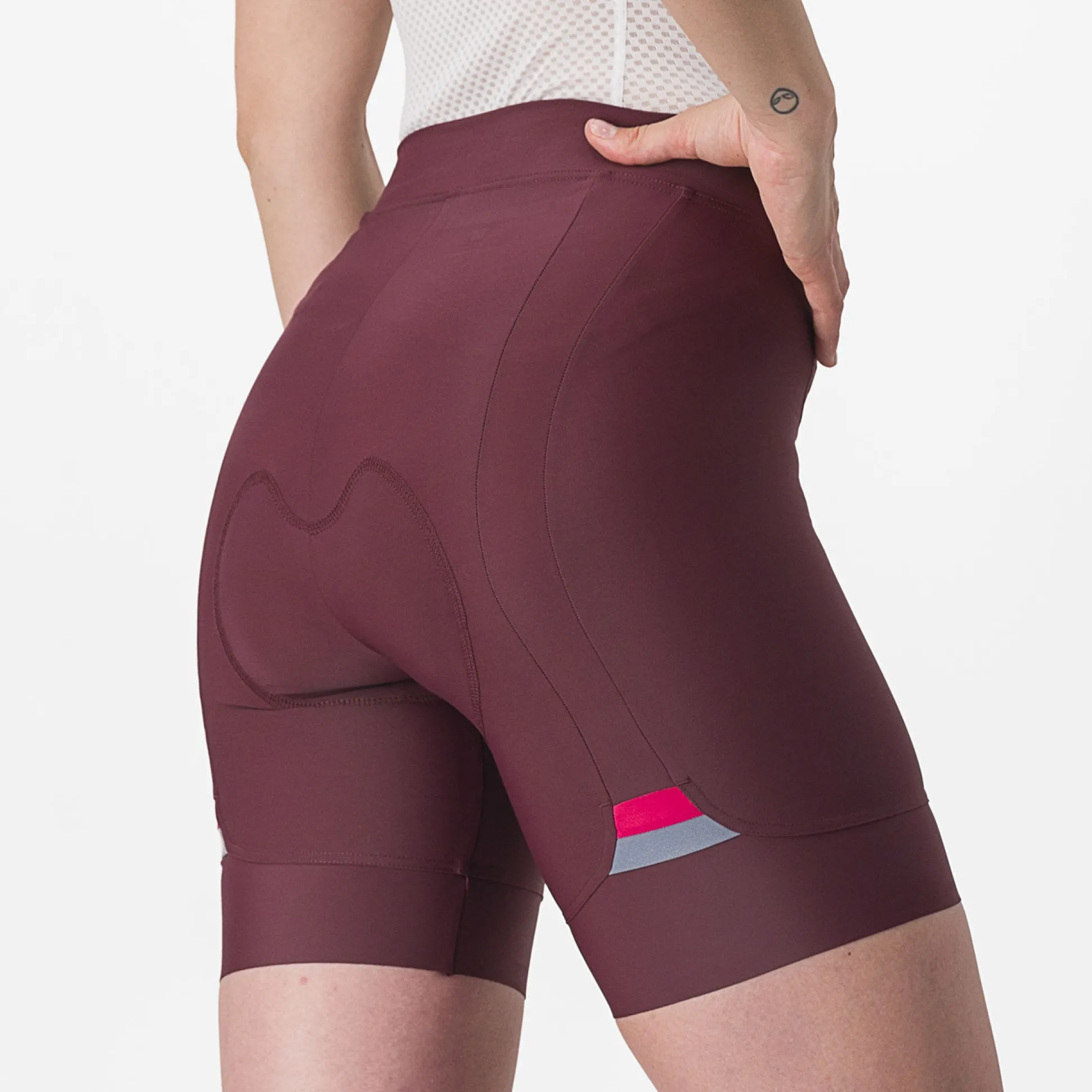 Pantaloncini donna Castelli Prima - Bordeaux