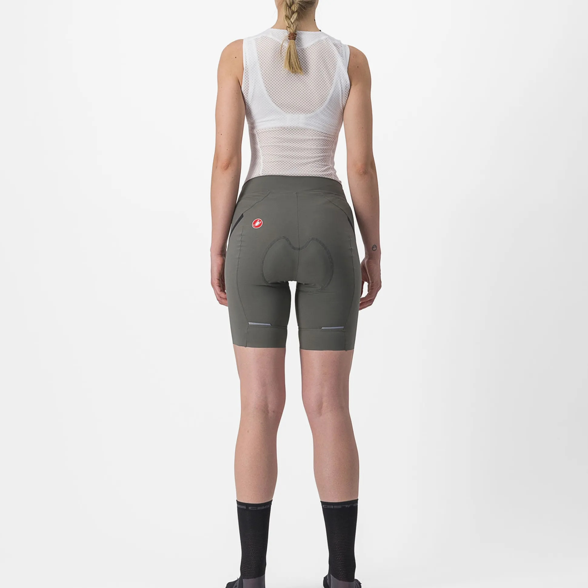 Pantaloncini donna Castelli Velocissima 3 - Grigio chiaro