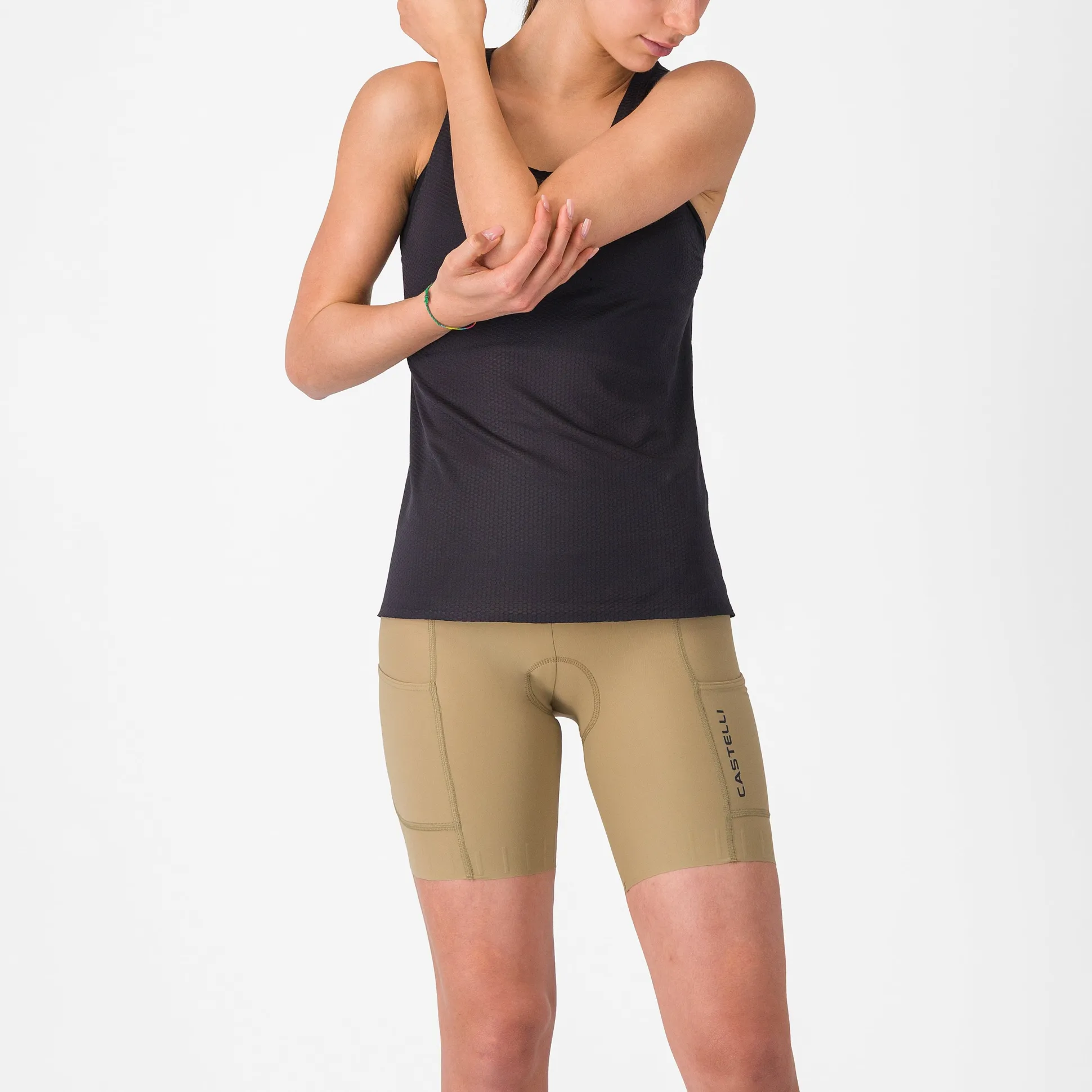Pantaloncini donna Castelli Comfort Travel - Verde
