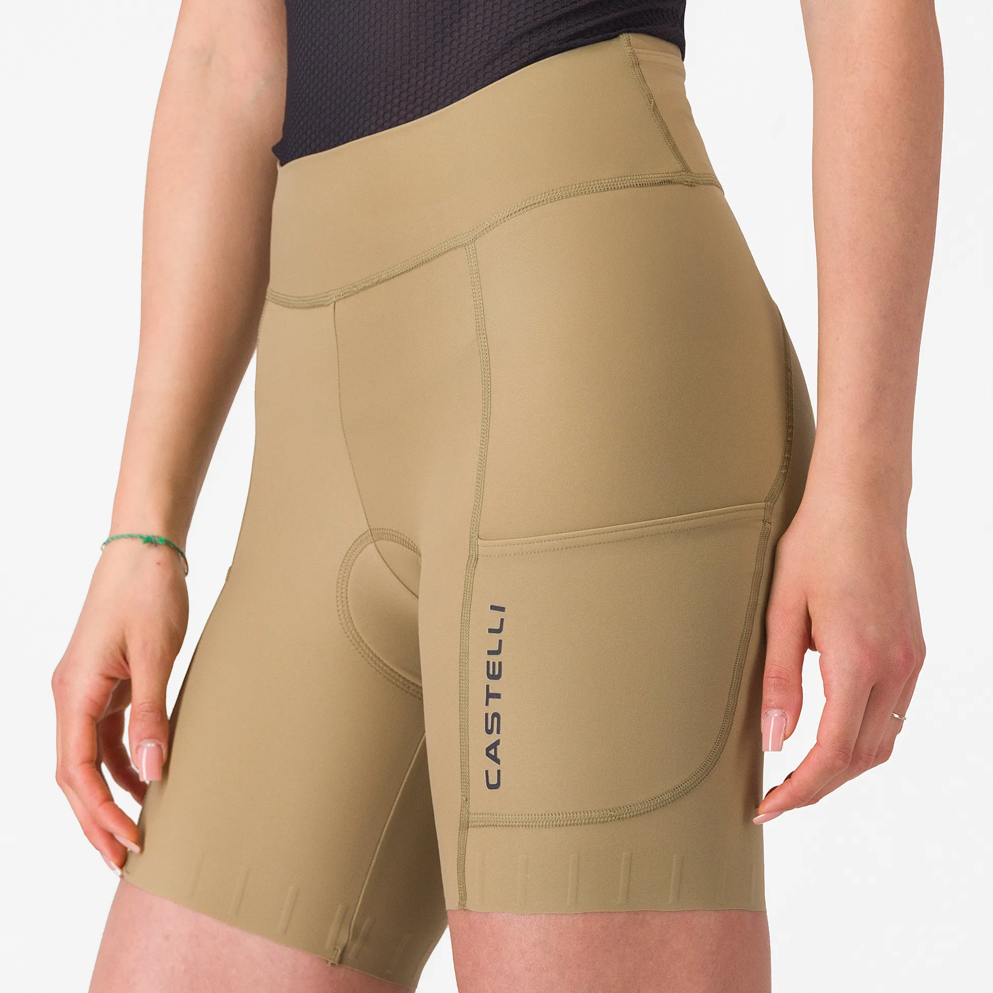 Pantaloncini donna Castelli Comfort Travel - Verde