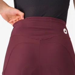 Pantaloncini donna Castelli Comfort Travel - Bordeaux