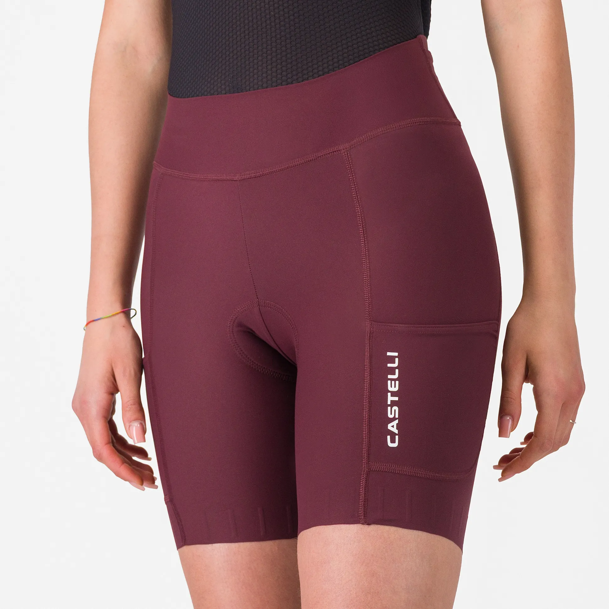 Pantaloncini donna Castelli Comfort Travel - Bordeaux
