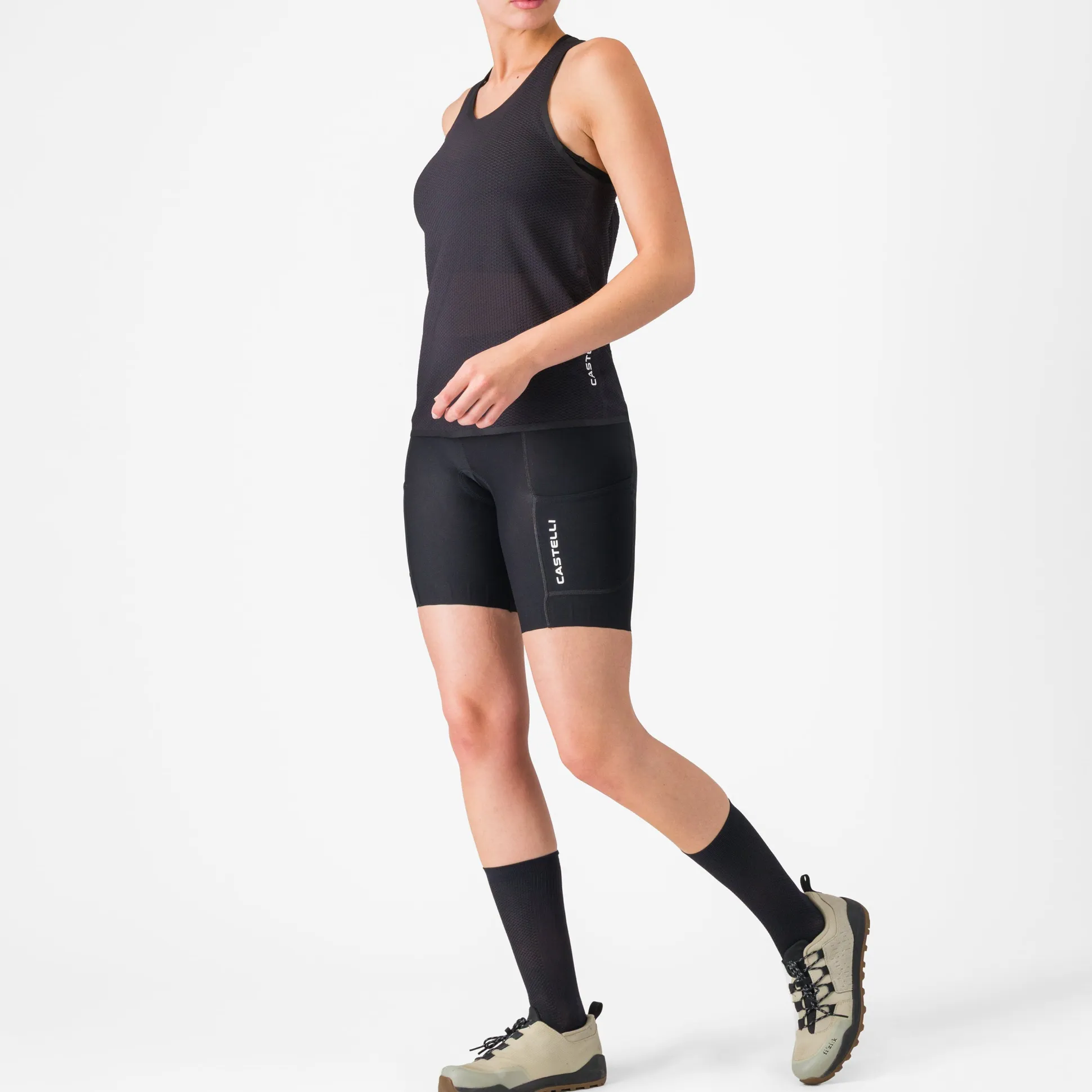 Pantaloncini donna Castelli Comfort Travel - Nero