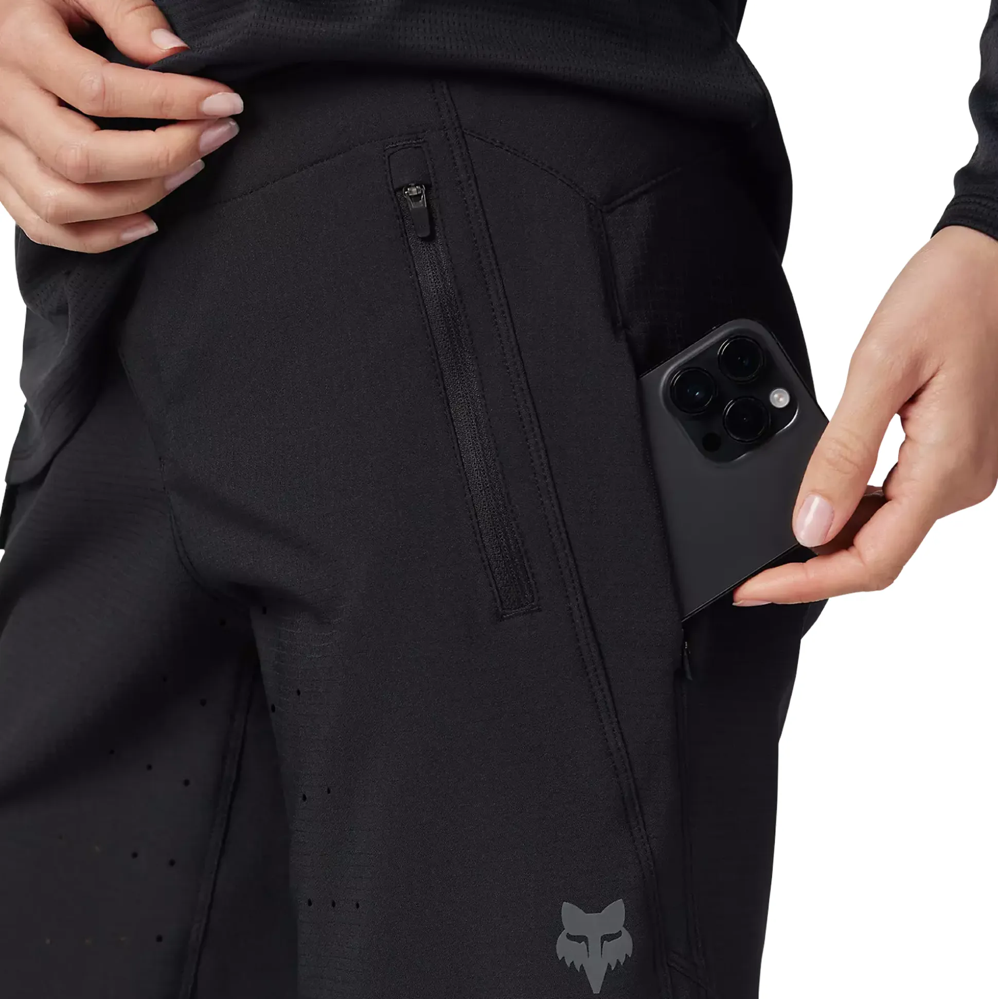 Pantaloncini mtb donna Defend - Nero