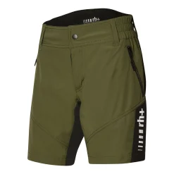 Pantaloni corti donna MTB Rh+ - Verde nero