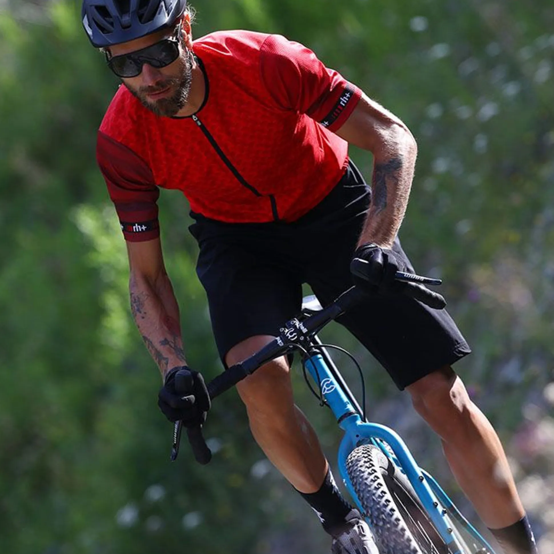 Pantaloni corti MTB Rh+ - Nero