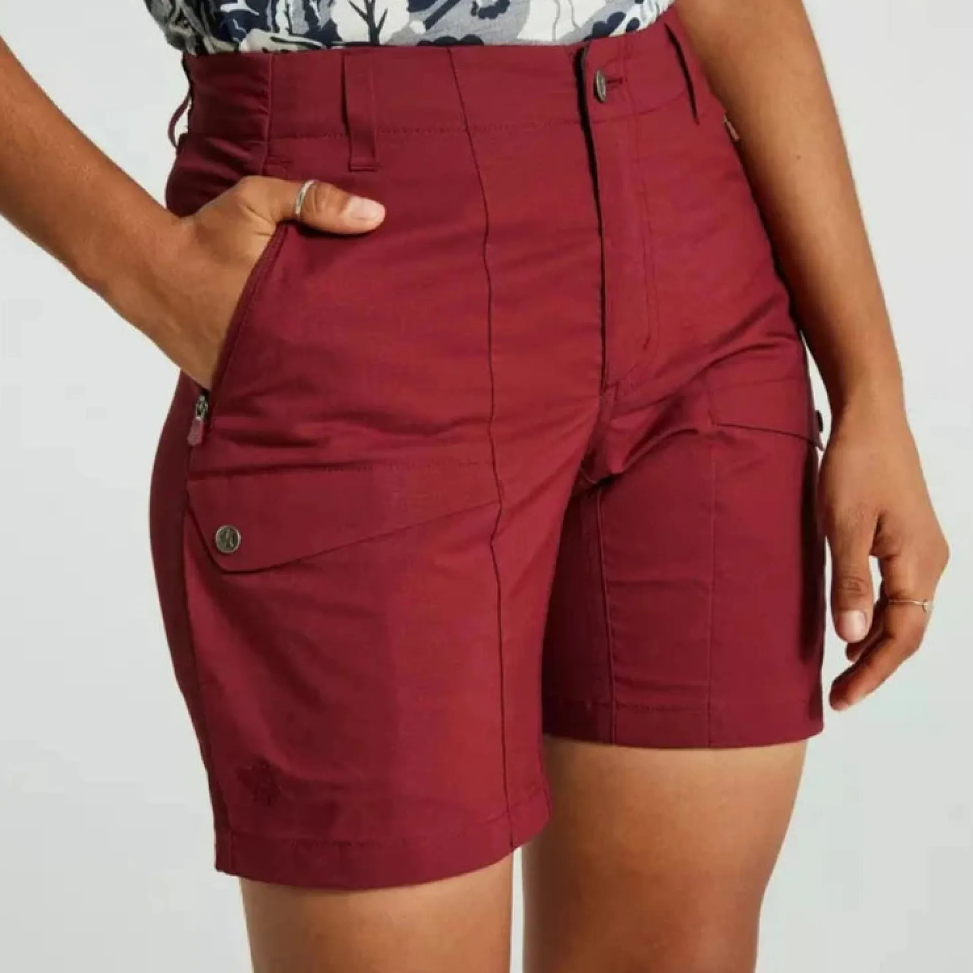 Pantaloni donna Specialized/Fjällräven Rider's Hybrid - Rosso