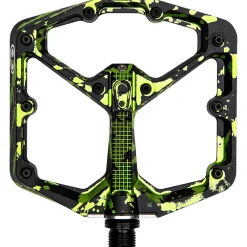 Pedali Crank Brothers Stamp 7 Splatter Large - Nero verde