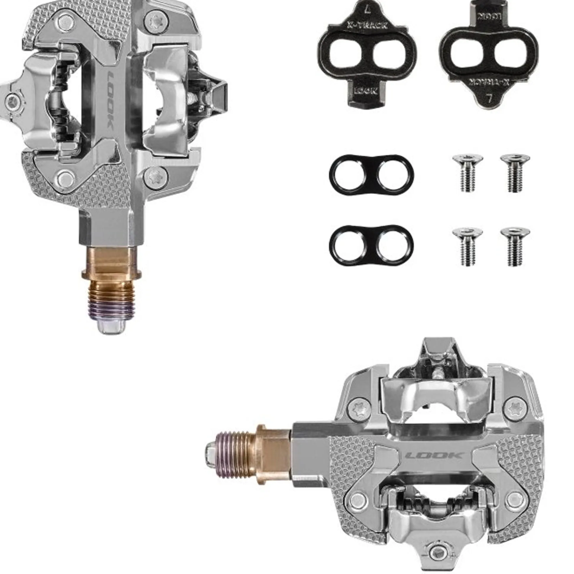 Pedali Look X-Track Power Dual - Argento