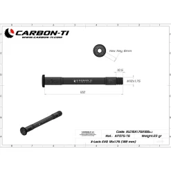Perno passante Carbon-Ti X-Lock EVO 12x1.75 - 122 mm