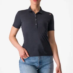 Polo donna Castelli Merino - Nero