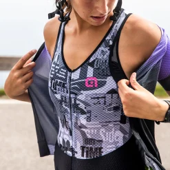 Salopette donna Ale R-EV1 Velocity Integrato - Nero grigio