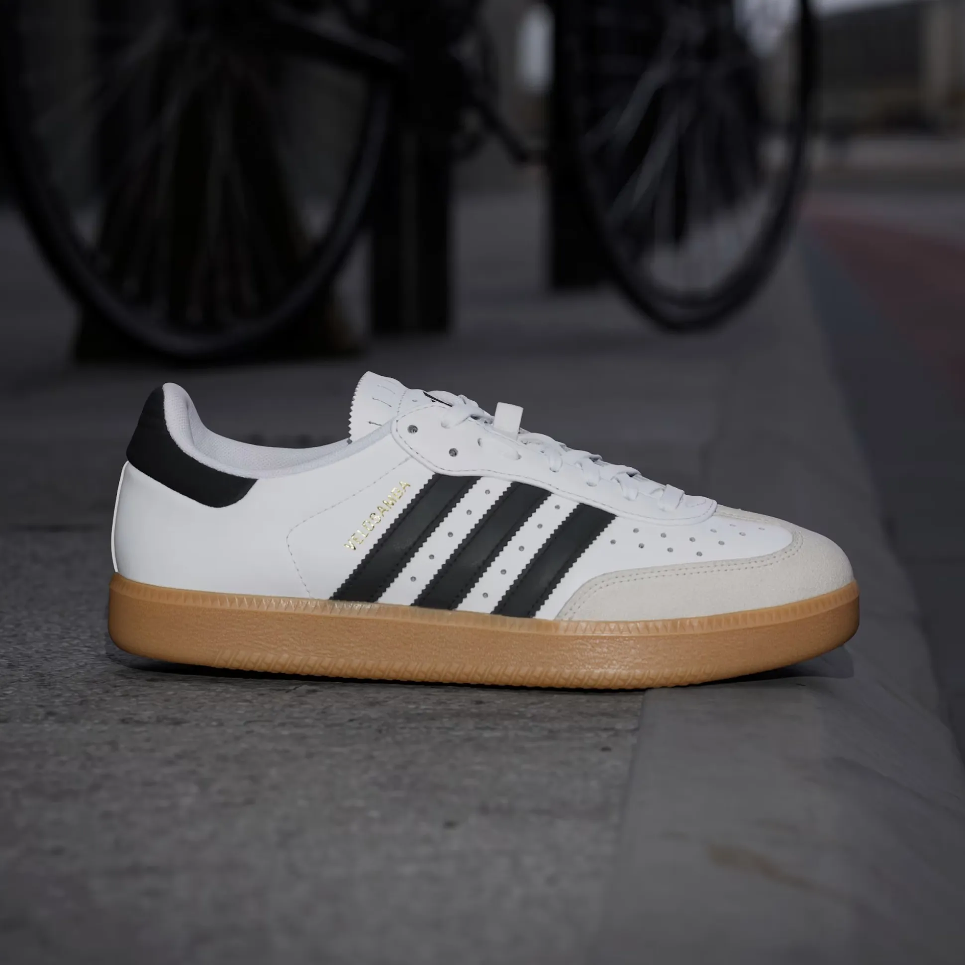 Scarpe Adidas Velosamba Leather - Bianco nero