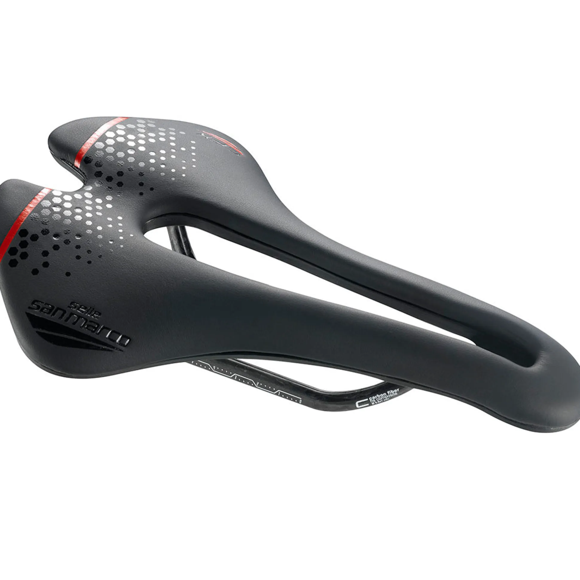 Sella San Marco Aspide Short Open-Fit CFX Wide - Nero rosso