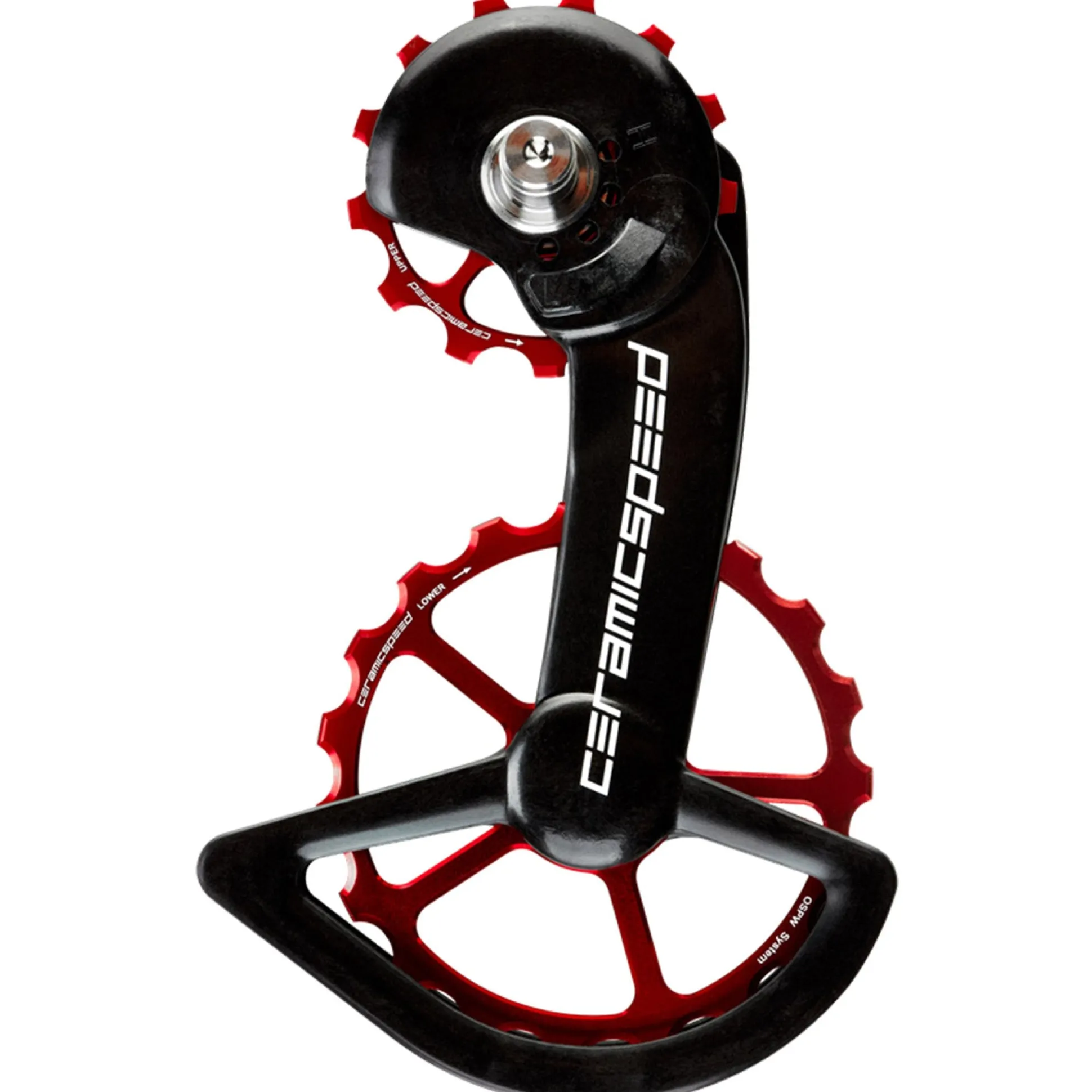 Sistema Pulegge CeramicSpeed OSPW Shimano DA9200/ULT8100 12V - Nero rosso