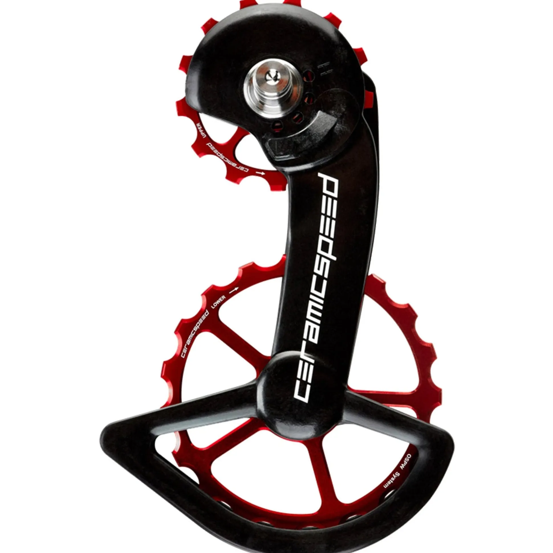 Sistema Pulegge CeramicSpeed OSPW Shimano DA9200/ULT8100 12V Coated - Nero rosso