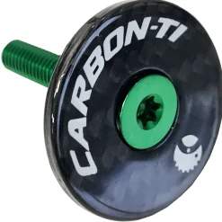 Tappo serie sterzo Carbon-Ti X-Cap Carbon - Verde