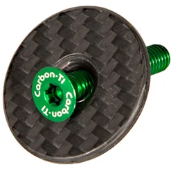Tappo serie sterzo Carbon-Ti X-Cap Carbon Matte - Verde