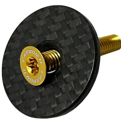 Tappo serie sterzo Carbon-Ti X-Cap Carbon Matte - Oro