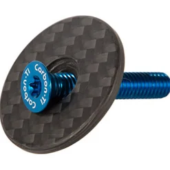 Tappo serie sterzo Carbon-Ti X-Cap Carbon Matte - Blu