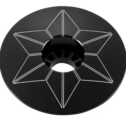 Tappo serie sterzo Supacaz Star Capz Anodized - Nero