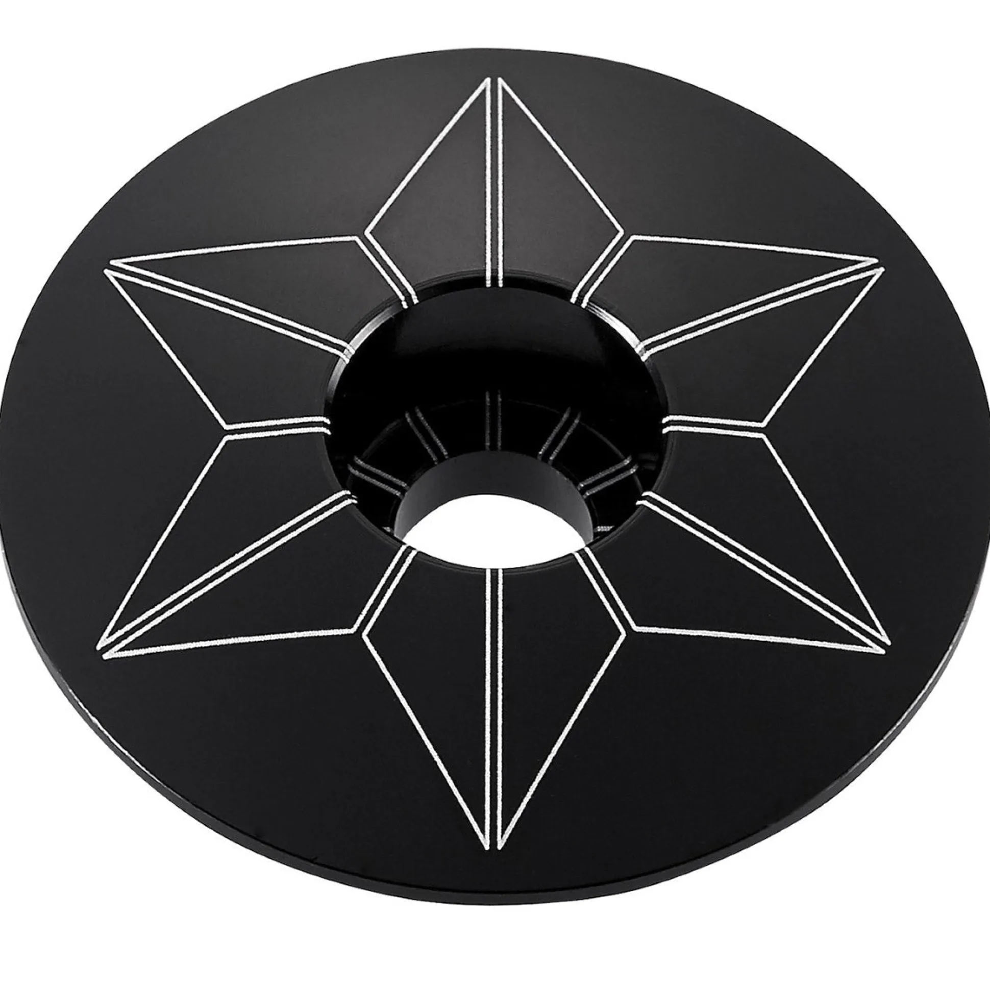 Tappo serie sterzo Supacaz Star Capz Anodized - Nero