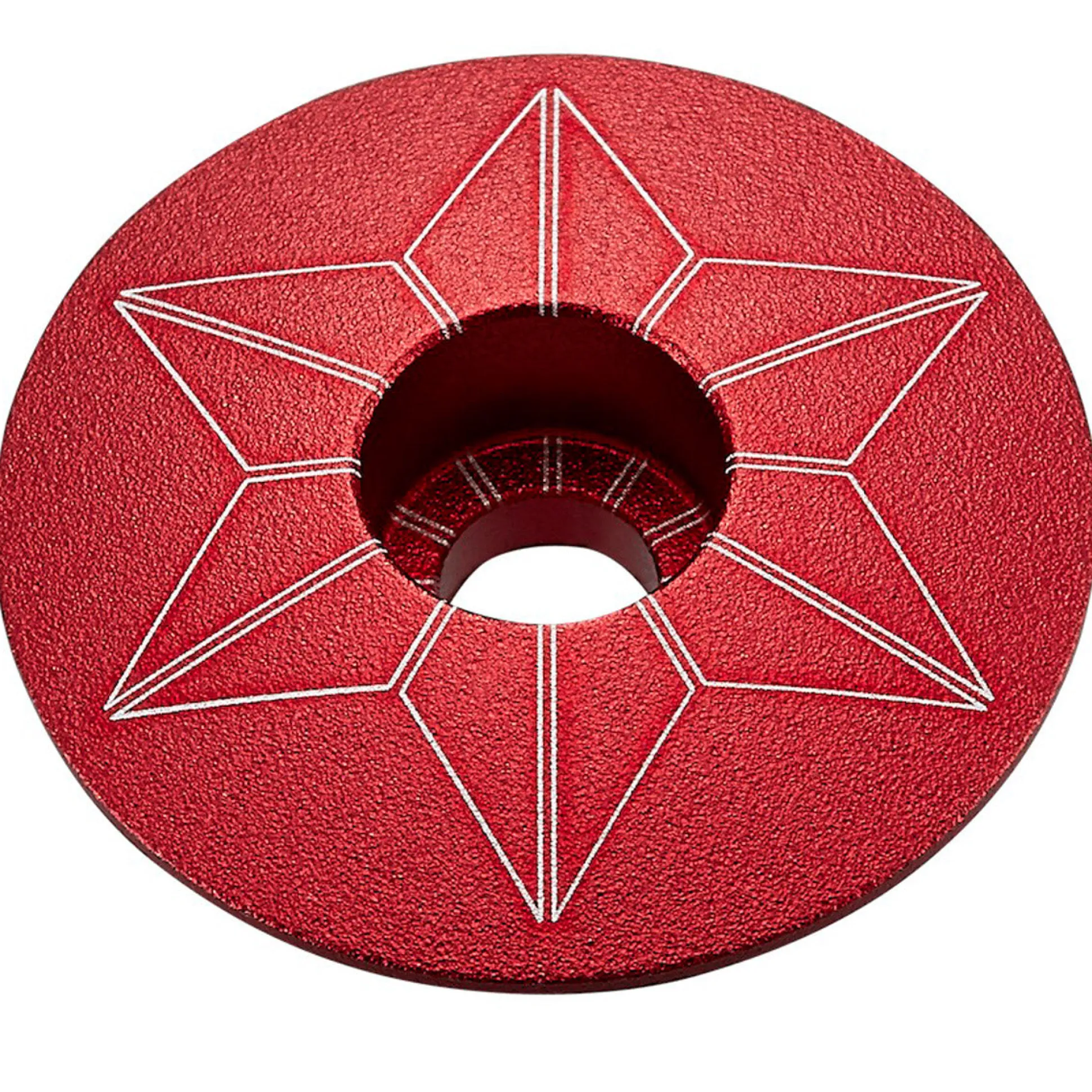 Tappo serie sterzo Supacaz Star Capz Anodized - Rosso