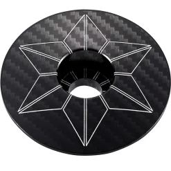 Tappo serie sterzo Supacaz Star Capz Laser carbon - Nero