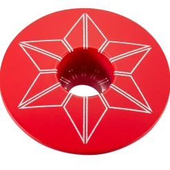 Tappo serie sterzo Supacaz Star Capz Powder Coated - Rosso