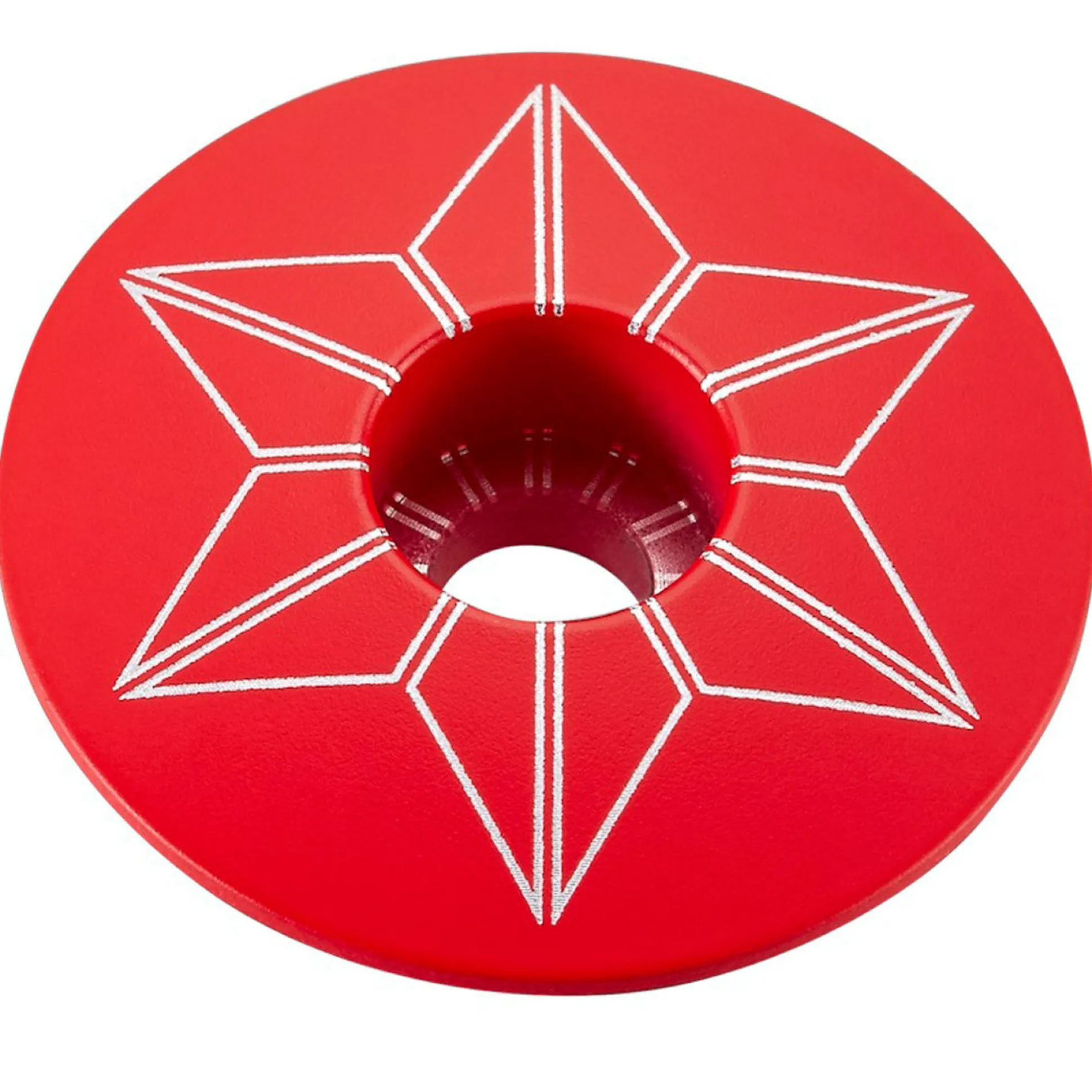 Tappo serie sterzo Supacaz Star Capz Powder Coated - Rosso