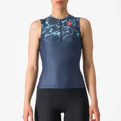 Top Castelli donna Free 2 Tri Singlet - Blu