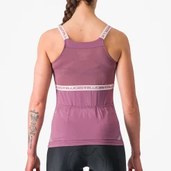 Top donna Castelli Bavette - Viola bianco