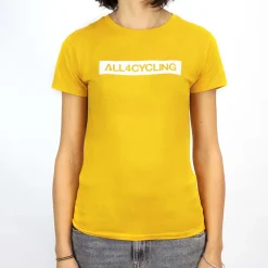 T-Shirt donna All4cycling - Giallo