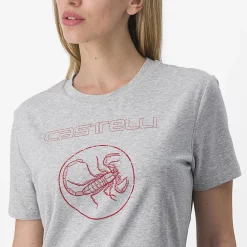 T-Shirt donna Castelli Pedalare - Grigio