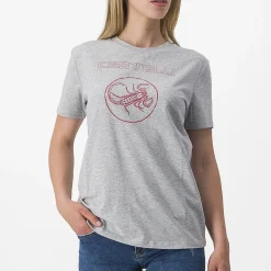 T-Shirt donna Castelli Pedalare - Grigio