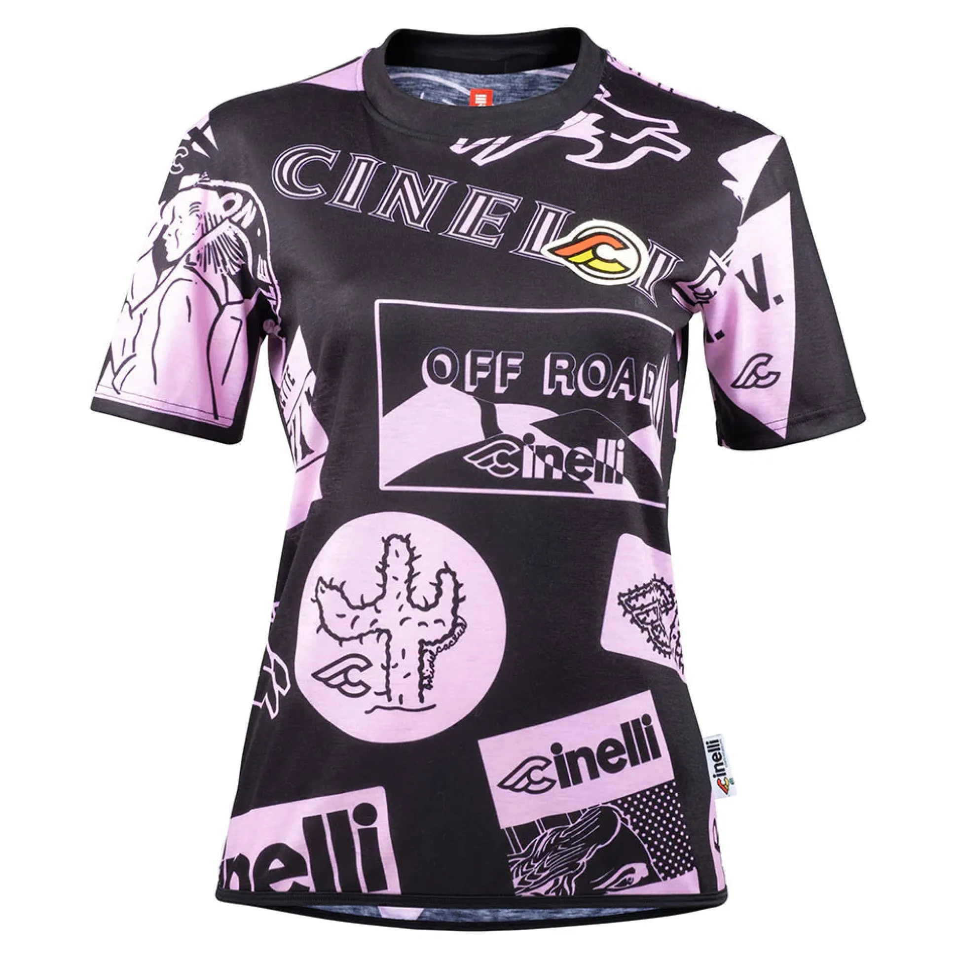 T-Shirt donna Cinelli Gravel - Nero