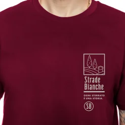 T-Shirt Strade Bianche Colline - Bordeaux