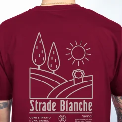 T-Shirt Strade Bianche Colline - Bordeaux